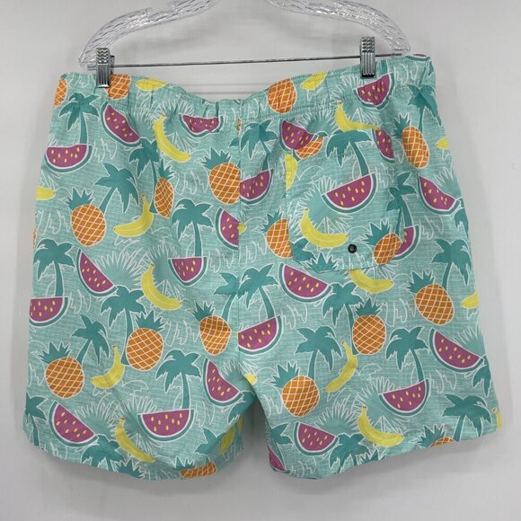 Beach Bros Mens Swim Trunks Tropical Fruits Hits Above The Knee XXL - Picture 3 of 9